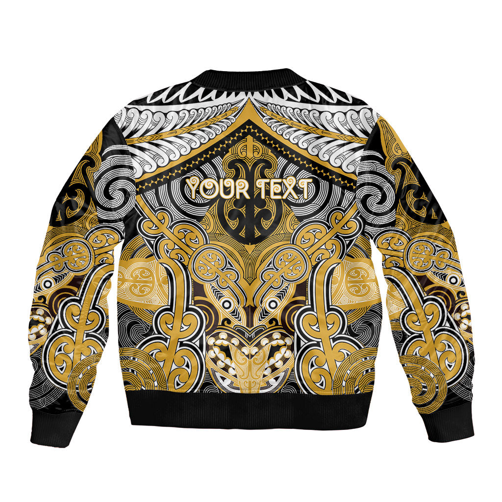 Aotearoa Iwi Ngati Tama Personalised Bomber Jacket Maori Kowhaiwhai Pattern