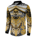 Aotearoa Iwi Ngati Tama Personalised Button Sweatshirt Maori Kowhaiwhai Pattern