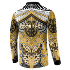 Aotearoa Iwi Ngati Tama Personalised Button Sweatshirt Maori Kowhaiwhai Pattern