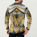 Aotearoa Iwi Ngati Tama Personalised Button Sweatshirt Maori Kowhaiwhai Pattern