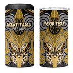 Aotearoa Iwi Ngati Tama Personalised 4 in 1 Can Cooler Tumbler Maori Kowhaiwhai Pattern