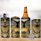 Aotearoa Iwi Ngati Tama Personalised 4 in 1 Can Cooler Tumbler Maori Kowhaiwhai Pattern