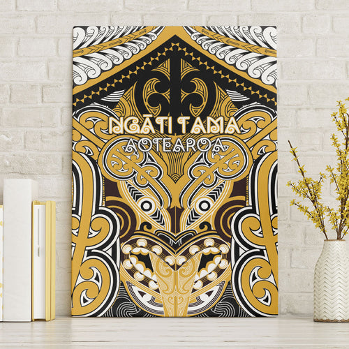Aotearoa Iwi Ngati Tama Canvas Wall Art Maori Kowhaiwhai Pattern
