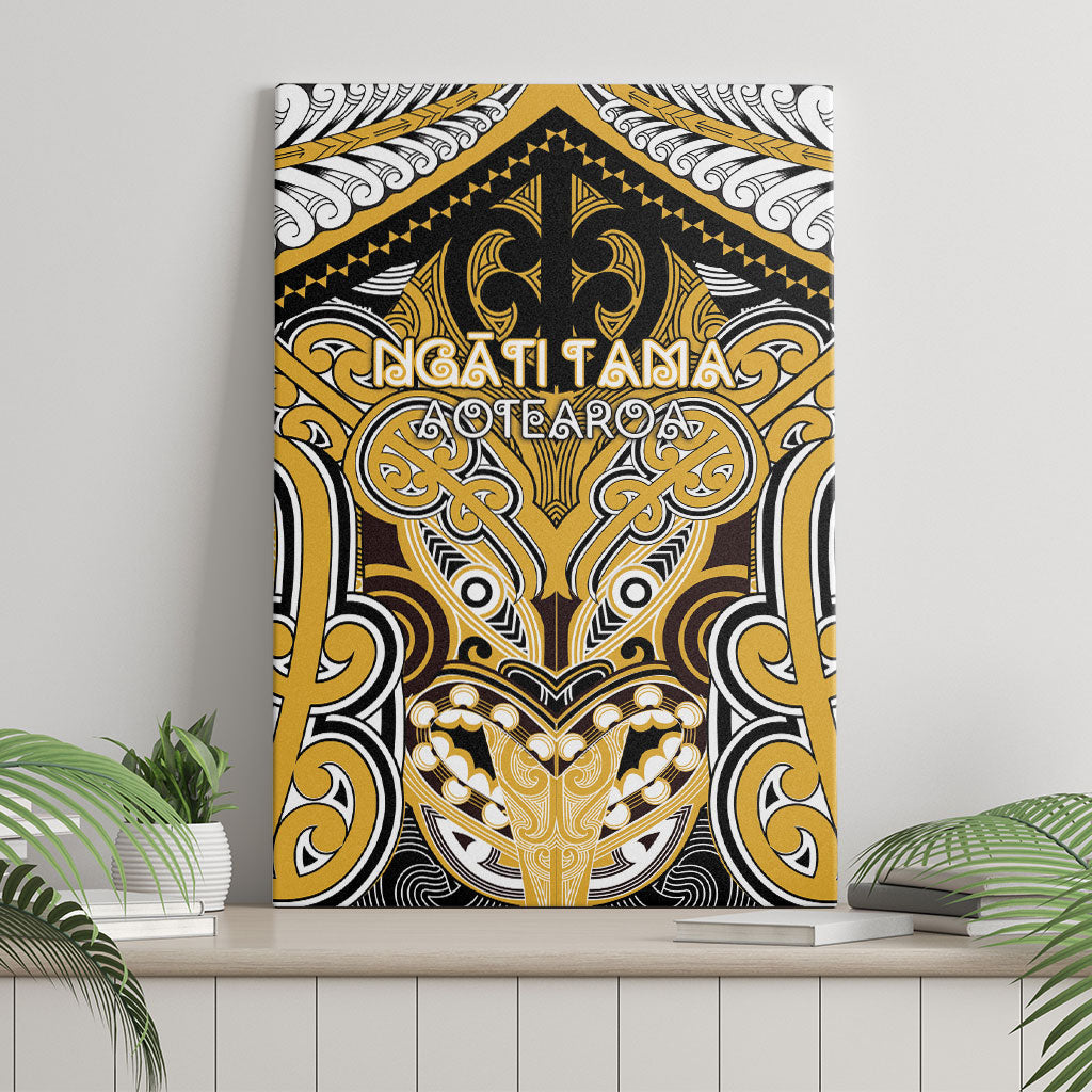 Aotearoa Iwi Ngati Tama Canvas Wall Art Maori Kowhaiwhai Pattern