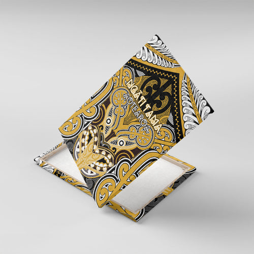 Aotearoa Iwi Ngati Tama Canvas Wall Art Maori Kowhaiwhai Pattern