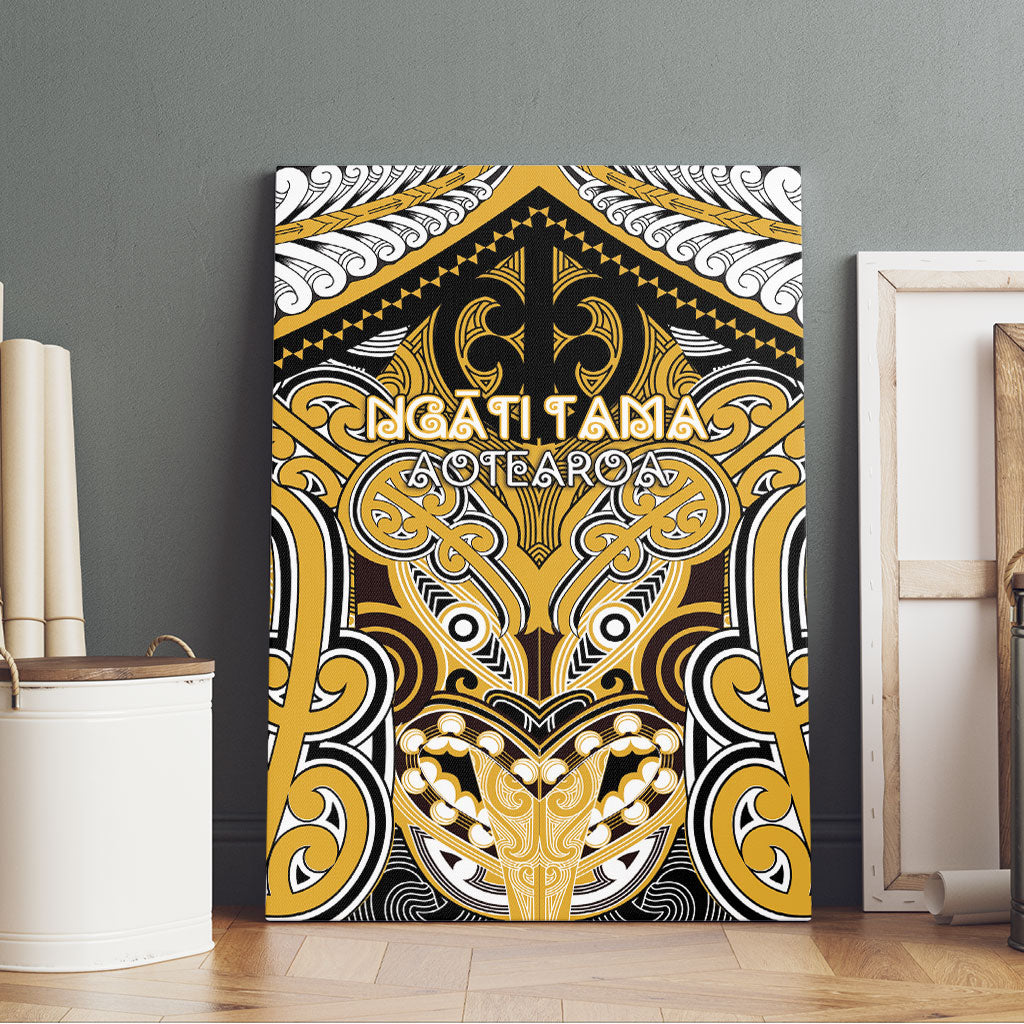 Aotearoa Iwi Ngati Tama Canvas Wall Art Maori Kowhaiwhai Pattern