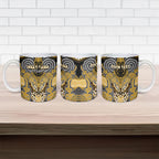 Aotearoa Iwi Ngati Tama Personalised Ceramic Mug Maori Kowhaiwhai Pattern