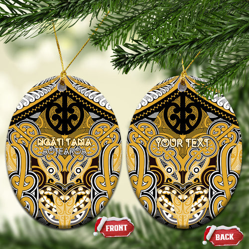 Aotearoa Iwi Ngati Tama Personalised Ceramic Ornament Maori Kowhaiwhai Pattern