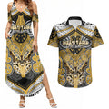 Aotearoa Iwi Ngati Tama Personalised Couples Matching Summer Maxi Dress and Hawaiian Shirt Maori Kowhaiwhai Pattern