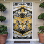 Aotearoa Iwi Ngati Tama Personalised Door Cover Maori Kowhaiwhai Pattern