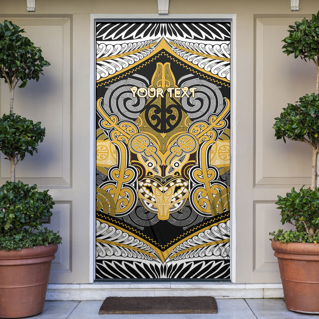 Aotearoa Iwi Ngati Tama Personalised Door Cover Maori Kowhaiwhai Pattern