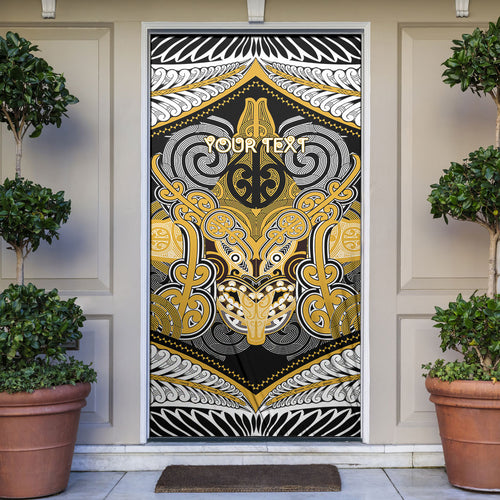 Aotearoa Iwi Ngati Tama Personalised Door Cover Maori Kowhaiwhai Pattern
