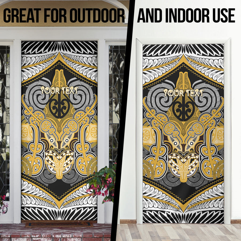 Aotearoa Iwi Ngati Tama Personalised Door Cover Maori Kowhaiwhai Pattern
