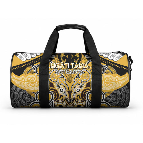 Aotearoa Iwi Ngati Tama Duffle Bag Maori Kowhaiwhai Pattern
