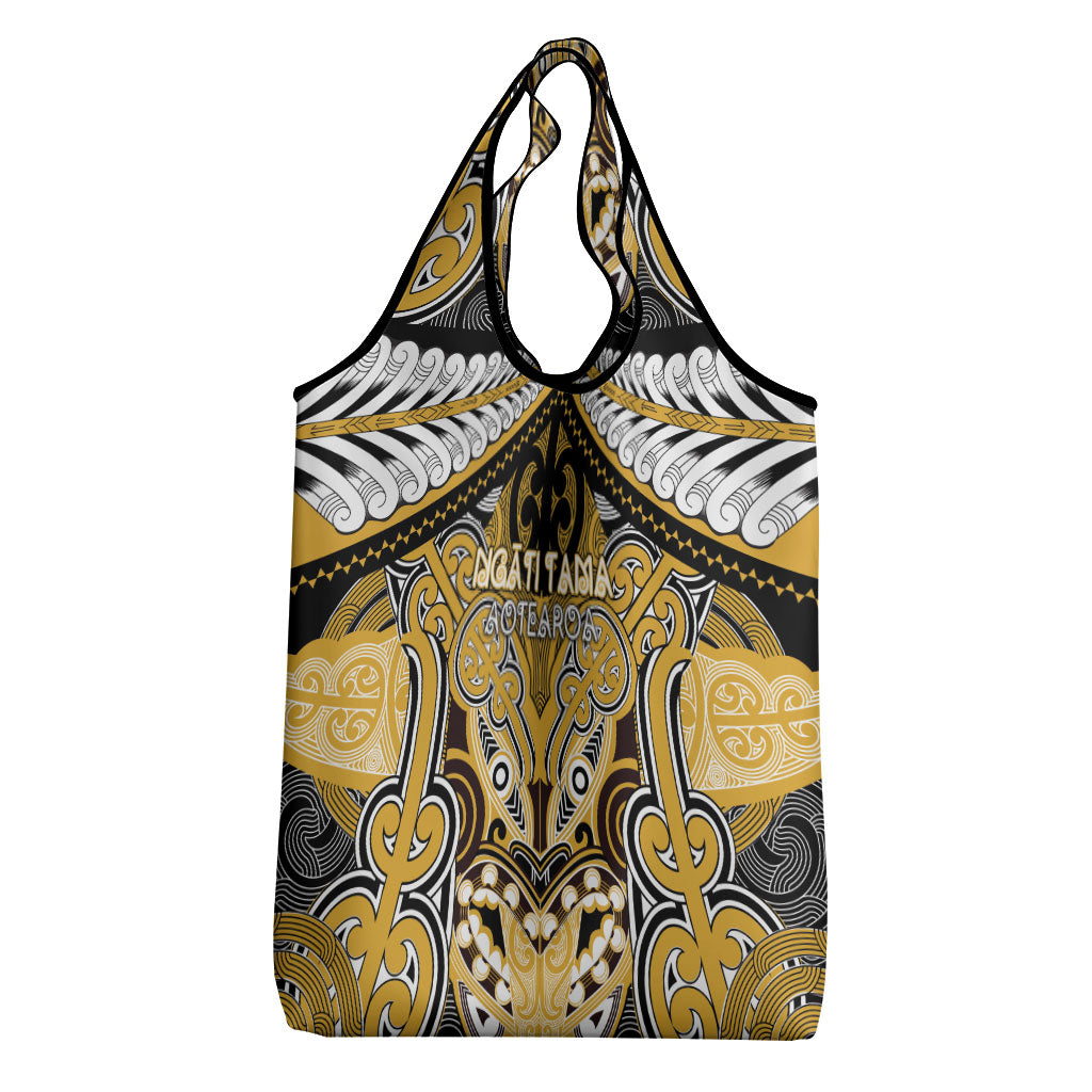 Aotearoa Iwi Ngati Tama Grocery Bag Maori Kowhaiwhai Pattern