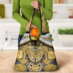 Aotearoa Iwi Ngati Tama Grocery Bag Maori Kowhaiwhai Pattern