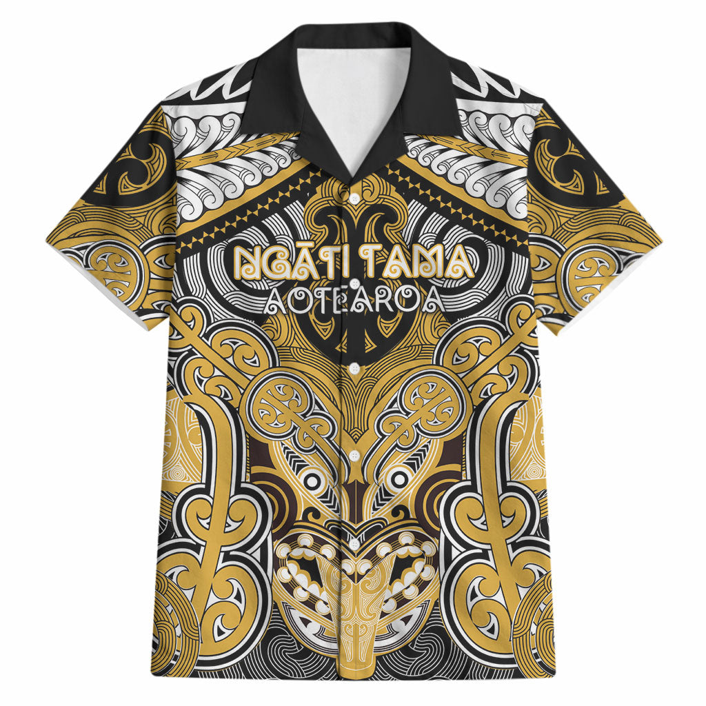 Aotearoa Iwi Ngati Tama Personalised Hawaiian Shirt Maori Kowhaiwhai Pattern