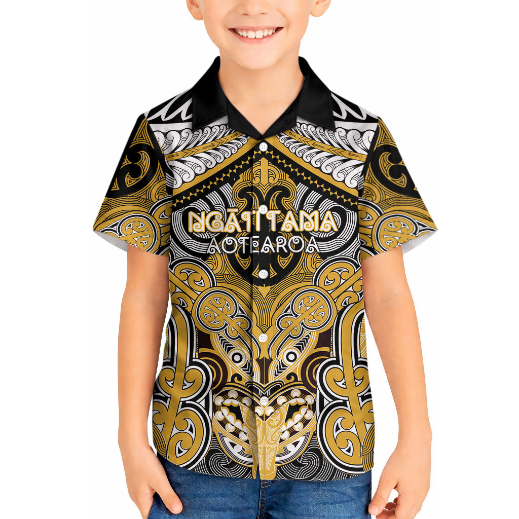 Aotearoa Iwi Ngati Tama Personalised Hawaiian Shirt Maori Kowhaiwhai Pattern
