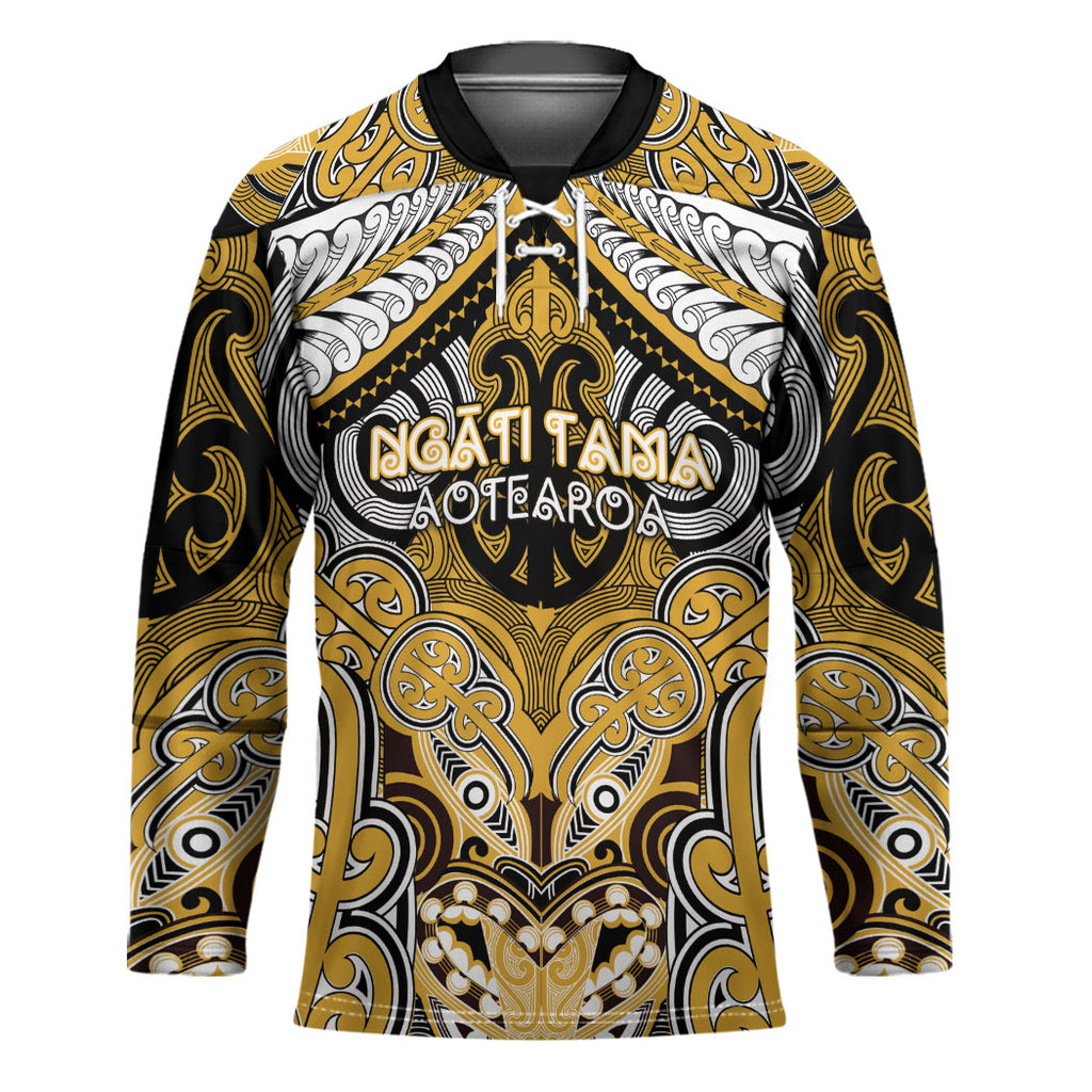 Aotearoa Iwi Ngati Tama Personalised Hockey Jersey Maori Kowhaiwhai Pattern