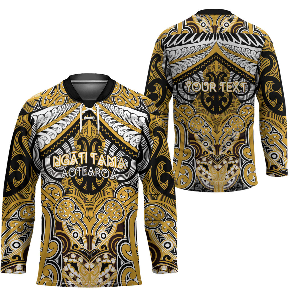 Aotearoa Iwi Ngati Tama Personalised Hockey Jersey Maori Kowhaiwhai Pattern