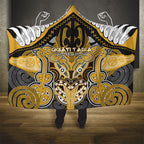 Aotearoa Iwi Ngati Tama Hooded Blanket Maori Kowhaiwhai Pattern