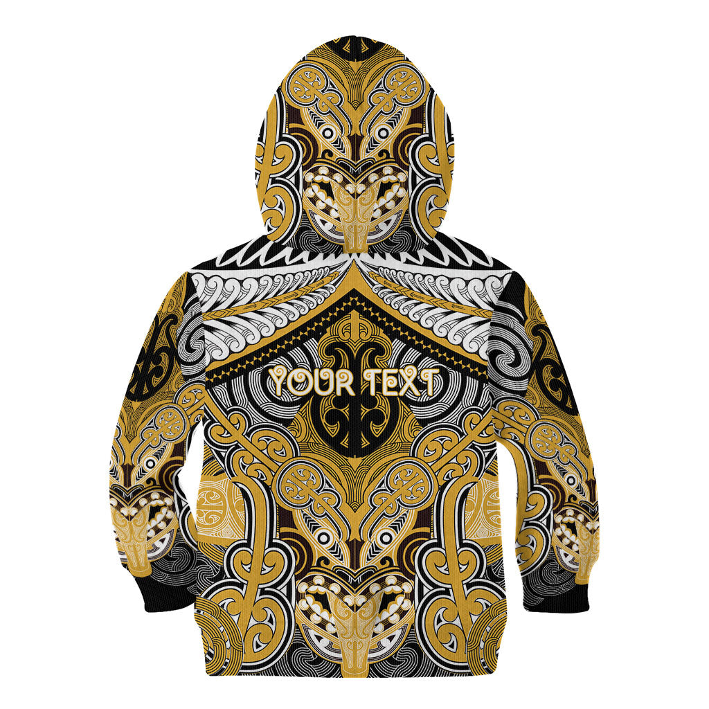 Aotearoa Iwi Ngati Tama Personalised Kid Hoodie Maori Kowhaiwhai Pattern