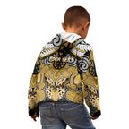 Aotearoa Iwi Ngati Tama Personalised Kid Hoodie Maori Kowhaiwhai Pattern