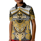 Aotearoa Iwi Ngati Tama Personalised Kid Polo Shirt Maori Kowhaiwhai Pattern