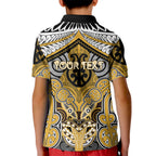 Aotearoa Iwi Ngati Tama Personalised Kid Polo Shirt Maori Kowhaiwhai Pattern