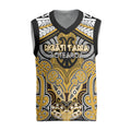 Aotearoa Iwi Ngati Tama Personalised Christmas Knitted V-Neck Vest Maori Kowhaiwhai Pattern
