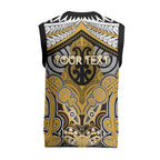 Aotearoa Iwi Ngati Tama Personalised Christmas Knitted V-Neck Vest Maori Kowhaiwhai Pattern