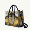 Aotearoa Iwi Ngati Tama Leather Bag Maori Kowhaiwhai Pattern