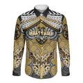 Aotearoa Iwi Ngati Tama Personalised Long Sleeve Button Shirt Maori Kowhaiwhai Pattern