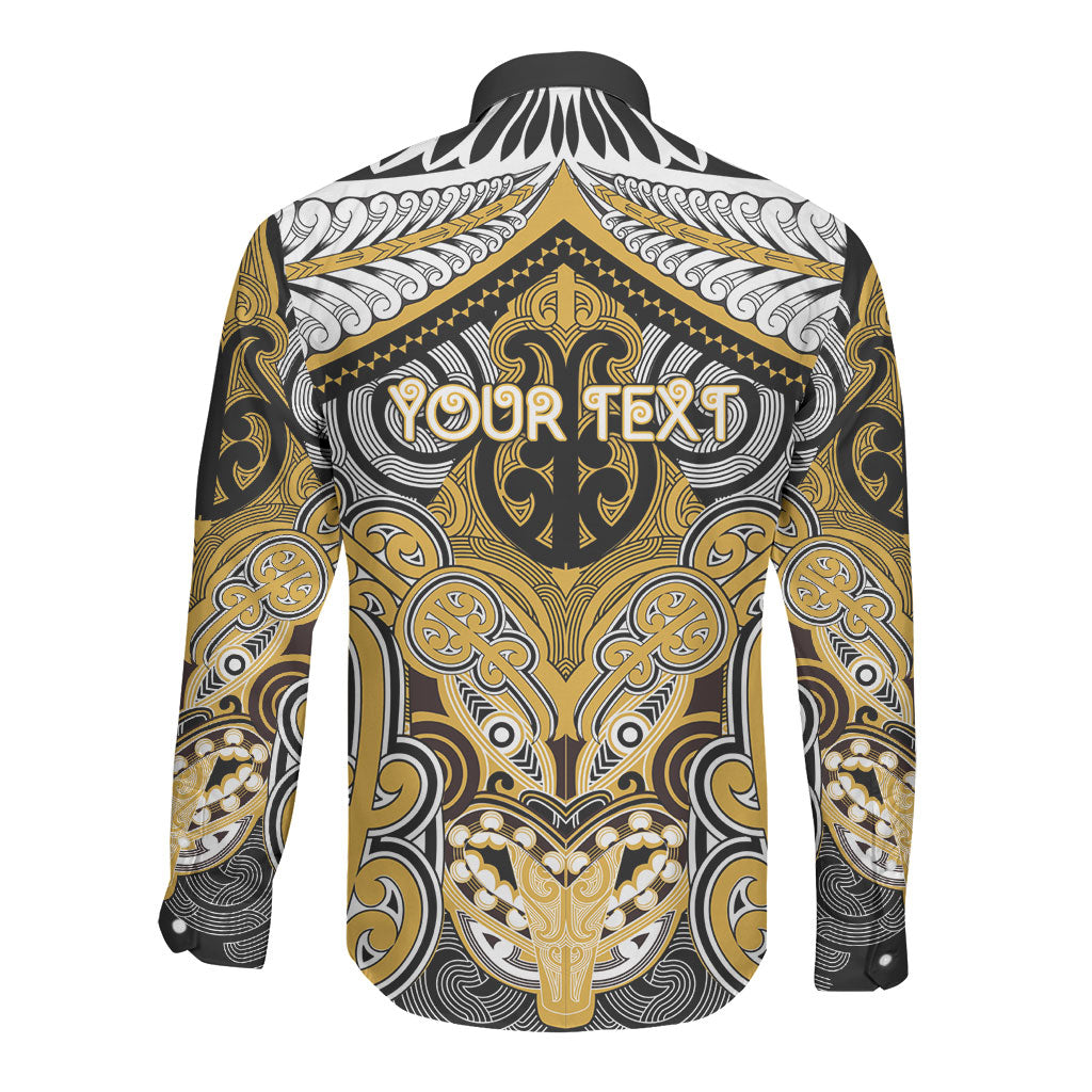 Aotearoa Iwi Ngati Tama Personalised Long Sleeve Button Shirt Maori Kowhaiwhai Pattern