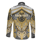 Aotearoa Iwi Ngati Tama Personalised Long Sleeve Button Shirt Maori Kowhaiwhai Pattern