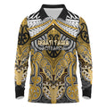 Aotearoa Iwi Ngati Tama Personalised Long Sleeve Polo Shirt Maori Kowhaiwhai Pattern