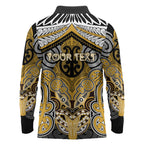 Aotearoa Iwi Ngati Tama Personalised Long Sleeve Polo Shirt Maori Kowhaiwhai Pattern