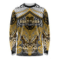 Aotearoa Iwi Ngati Tama Personalised Long Sleeve Shirt Maori Kowhaiwhai Pattern