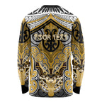 Aotearoa Iwi Ngati Tama Personalised Long Sleeve Shirt Maori Kowhaiwhai Pattern