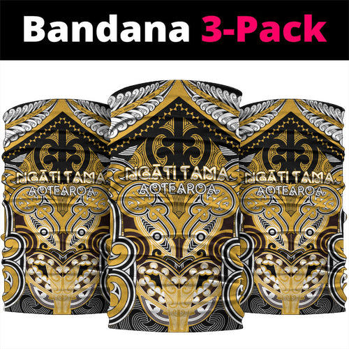 Aotearoa Iwi Ngati Tama Neck Gaiter Maori Kowhaiwhai Pattern