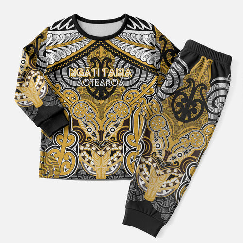 Aotearoa Iwi Ngati Tama Personalised Christmas Pajama Set Maori Kowhaiwhai Pattern