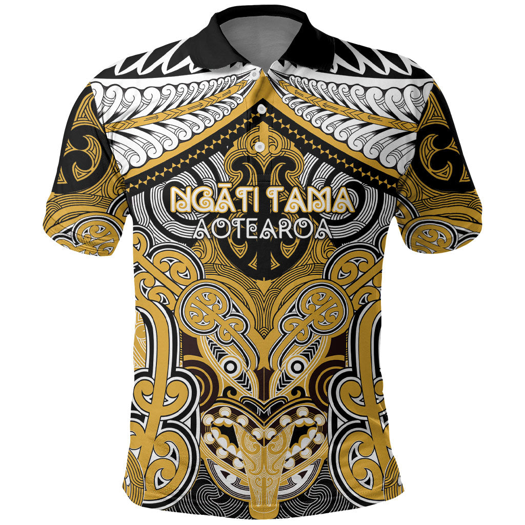 Aotearoa Iwi Ngati Tama Personalised Polo Shirt Maori Kowhaiwhai Pattern