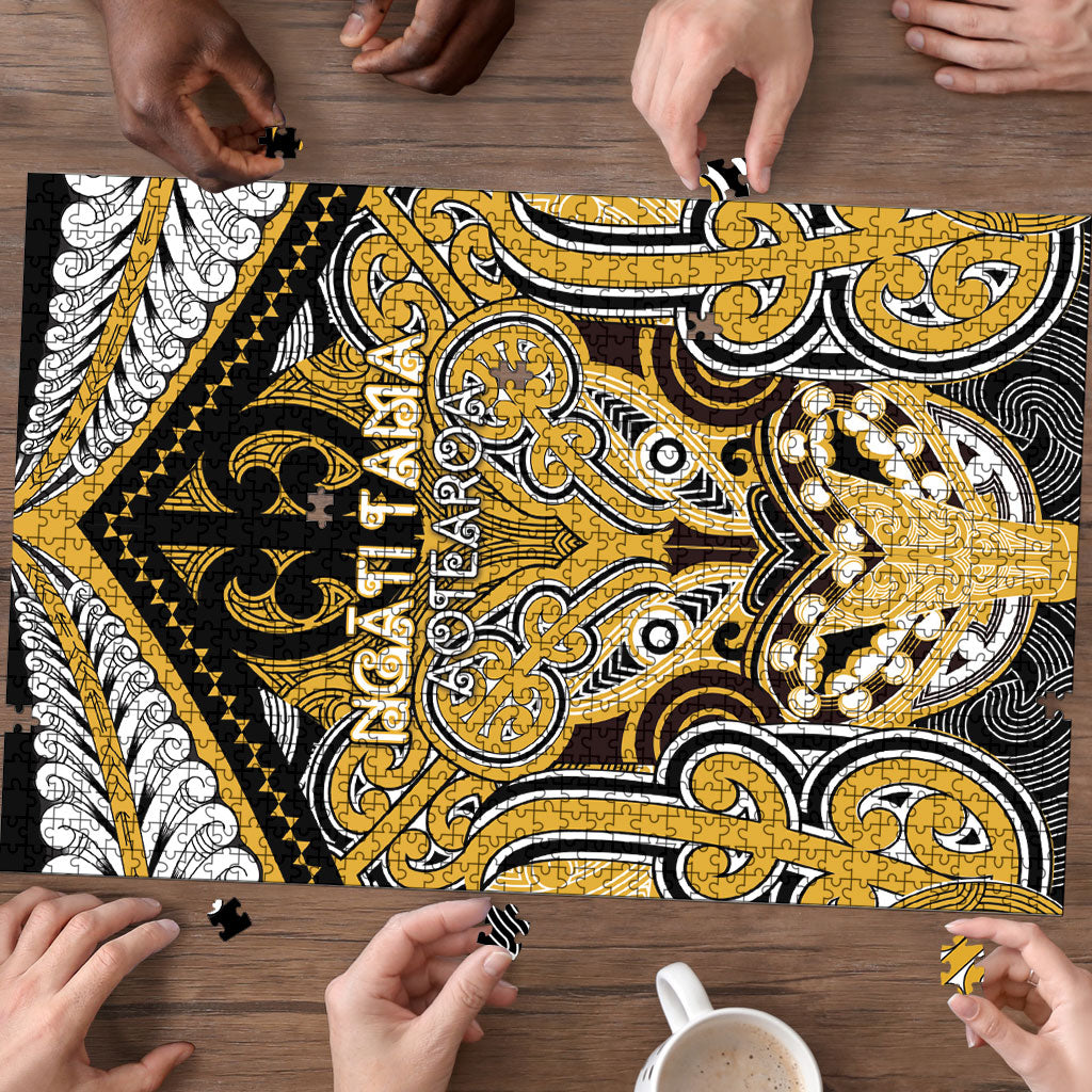 Aotearoa Iwi Ngati Tama Puzzle Maori Kowhaiwhai Pattern
