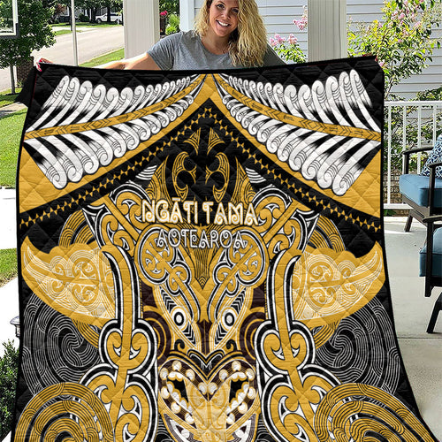 Aotearoa Iwi Ngati Tama Quilt Maori Kowhaiwhai Pattern
