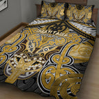 Aotearoa Iwi Ngati Tama Quilt Bed Set Maori Kowhaiwhai Pattern