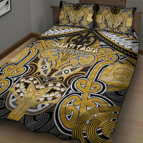 Aotearoa Iwi Ngati Tama Quilt Bed Set Maori Kowhaiwhai Pattern