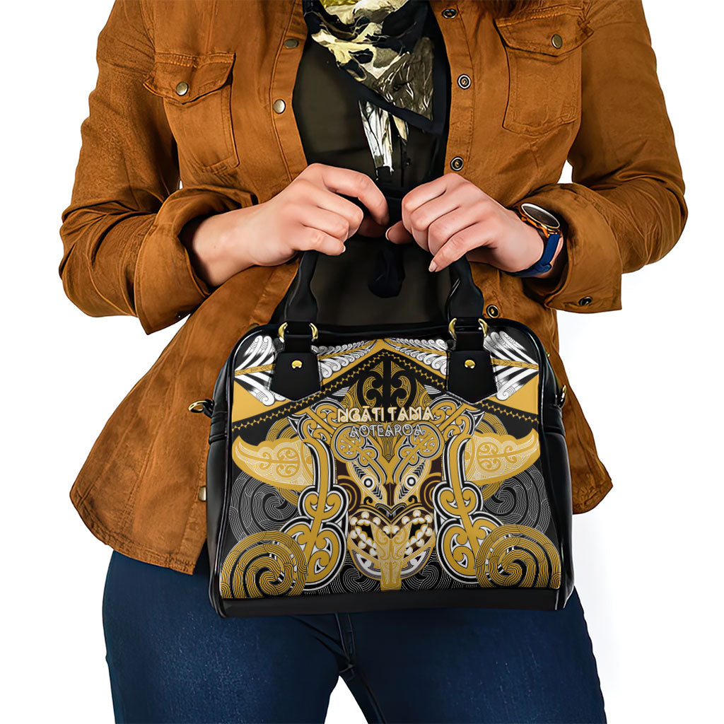 Aotearoa Iwi Ngati Tama Shoulder Handbag Maori Kowhaiwhai Pattern