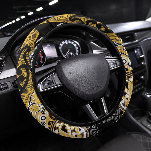 Aotearoa Iwi Ngati Tama Steering Wheel Cover Maori Kowhaiwhai Pattern