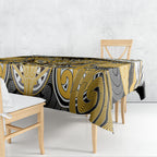 Aotearoa Iwi Ngati Tama Tablecloth Maori Kowhaiwhai Pattern