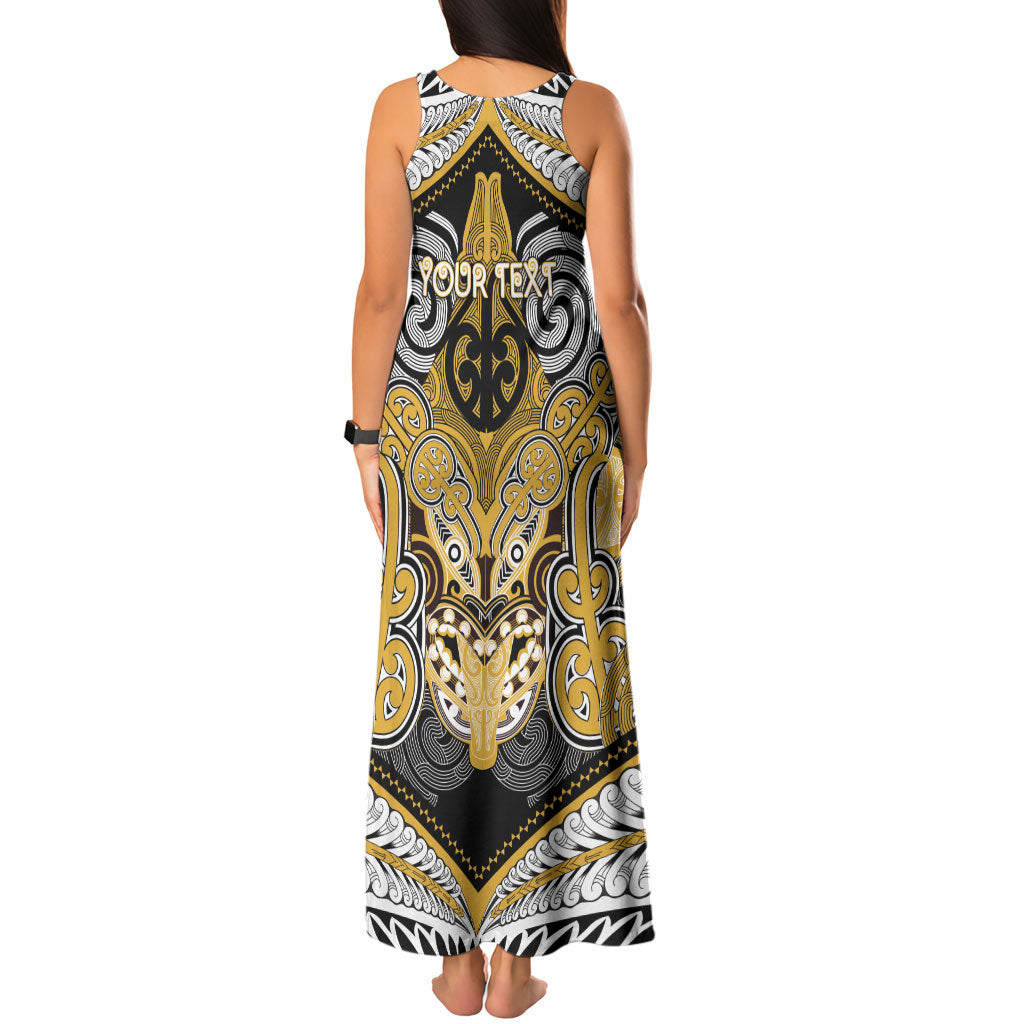 Aotearoa Iwi Ngati Tama Personalised Tank Maxi Dress Maori Kowhaiwhai Pattern